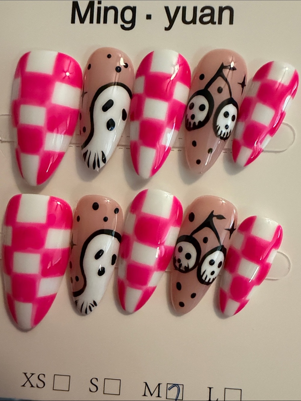 Pink and White Small Pet Nail Art Set